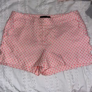 J.Crew Shorts with Coral Polka Dot Design